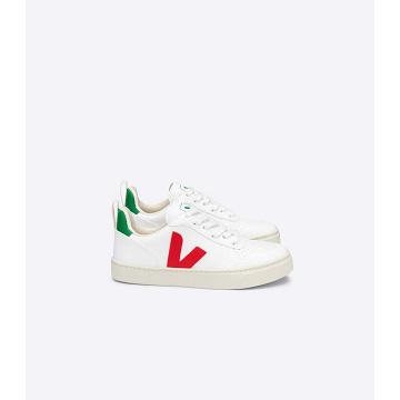 Veja V-10 LACES CWL Kids' Shoes White/Red | NZ 792QMA